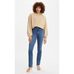 Levi's 724 High Rise Straight Medium Wash Jeans 33